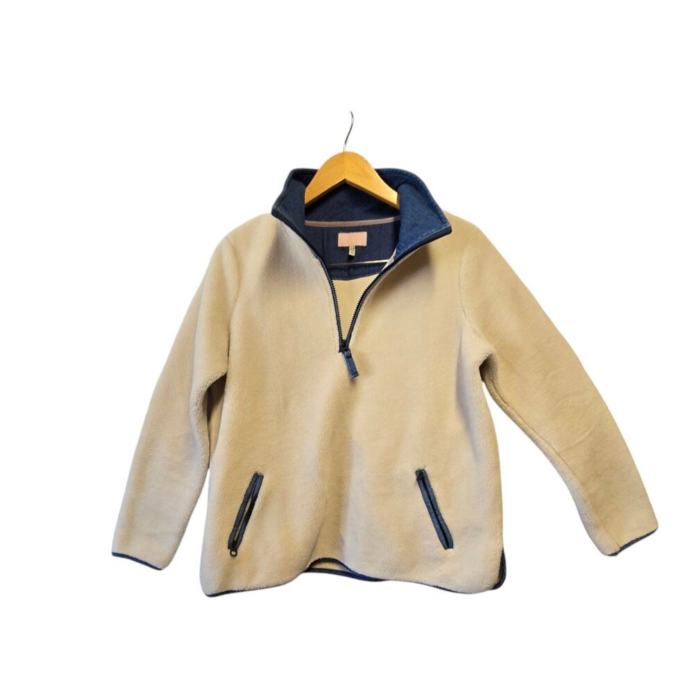 JOULES Fleece Pull Over LINLEY Cream Size US 8